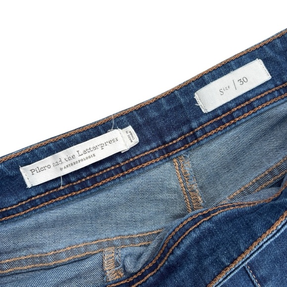 Anthropologie Pilcro And The Letterpress Jeans High Rise Crop Flare 30 - Picture 7 of 16